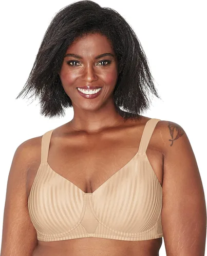 Vista 8 de PLAYTEX womens Secrets Perfectly Smooth Wireless Bra, Full-coverage T-shirt Bra for Full Figures Panel lateral negro