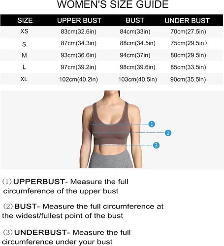 Vista 6 de Aoxjox Sujetador deportivo acanalado sin costuras para mujer, para entrenamiento, correr, yoga, camiseta sin mangas