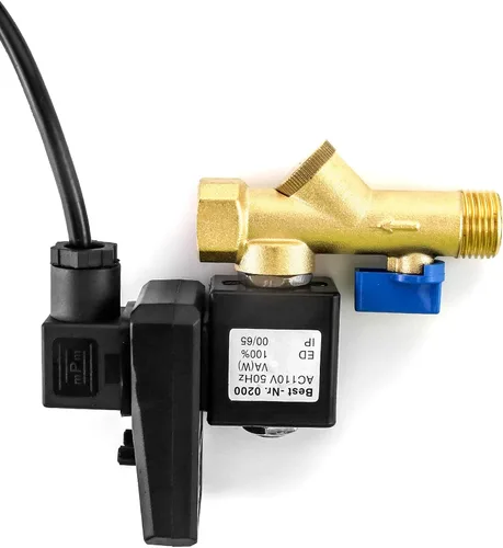 Vista 3 de QWORK Válvula de drenaje electrónica, 2 paquetes de CA 110V 1/2 "drenaje automático automático del tanque para el aire comprimido