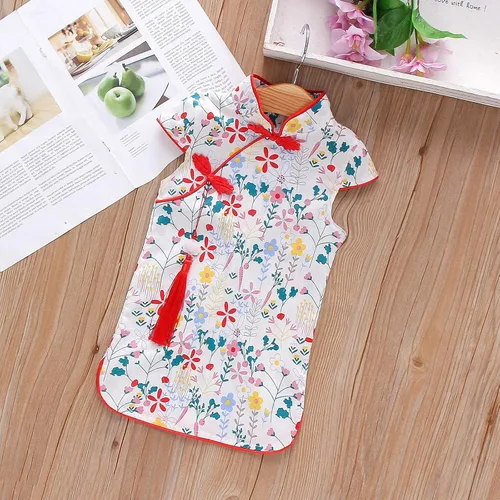 Vista 2 de Vestido de princesa casual Cheongsam de estilo chino, para niña