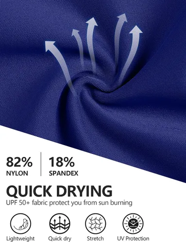 Vista 6 de ATTRACO Pantalones de natación para mujeres de cintura alta, capris de natación, pantalones cortos de natación, leggings de natación