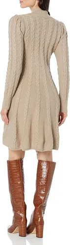 Vista 2 de Jessica Howard Vestido corto de manga larga suave y acampanado para mujer