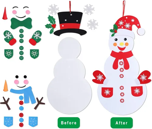 Vista 3 de Max Fun - Fieltro para cumpleaños, diseño para varias festividades Kit de manualidades de fieltro navideño para regalos de fiesta de Navidad e