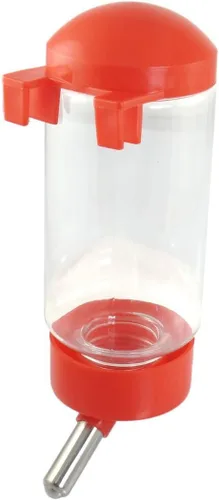 Vista 2 de sourcing map Botella de agua colgante de conejo para mascotas, 12.5 fl oz, rojo/transparente