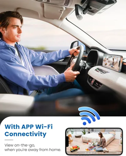Vista 3 de Cámara de seguridad para interiores 4K inalámbrica WiFi Mini Home HD Cámara pequeña para exteriores Cámara de niñera Cámara portátil de seguridad