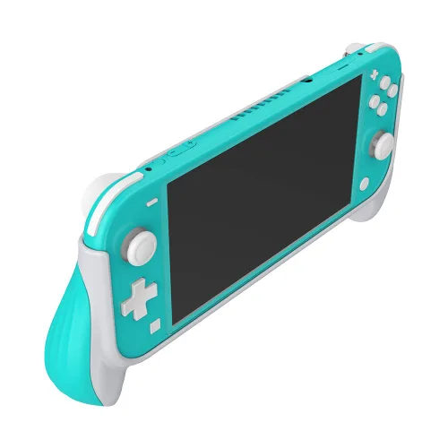 Vista 6 de Laimax Funda protectora ergonómica con asas de agarre para Nintendo Switch Lite, accesorios compatibles con Nintendo Switch Lite (verde)