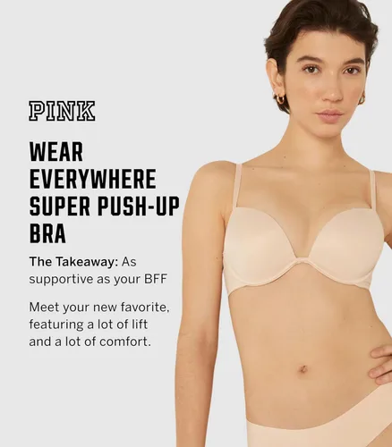 Vista 4 de Victoria's Secret sujetador super push up Wear Everywhere Pink Beige