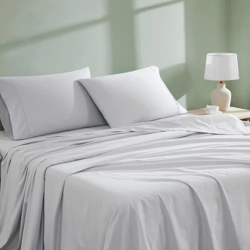 Vista 11 de Linen Closet juego de sábanas de 100 % algodón orgánico de tamaño individual de 3 piezas - Tejido de percal suave, sábanas frescas, frescas, suaves