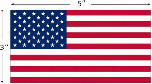 Vista 5 de Calcomanías reflectantes de la bandera estadounidense, paquete de 3, 5 x 3 pulgadas, calcomanías duraderas e impermeables para vehículos y artículos