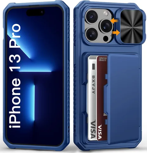 Vista 66 de BXYJY Funda tipo cartera para iPhone 15 Pro, tarjetero (4-5 tarjetas)