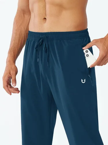 Vista 2 de NORTHYARD Pantalones deportivos para hombre para correr, entrenamiento, joggers, ligeros, para gimnasio, jogging, pista, casuales, con bolsillos