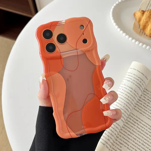 Vista 66 de DEFBSC Funda para iPhone 15 con bonito diseño ondulado, color negro