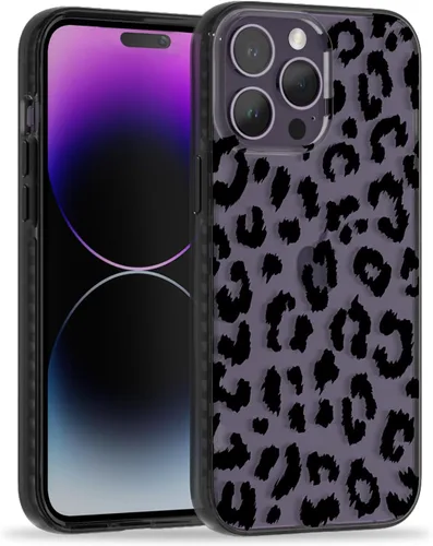 Vista 62 de SCORPIFY Funda para iPhone 15 Pro [Compatible con MagSafe] con Diseño de Estampado de Leopardo Guepardo Negro Mate, Linda Funda Magnética
