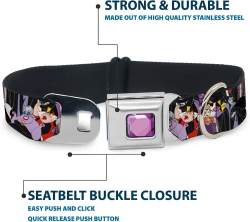 Vista 4 de buckle-down dc-wdy295-l dybf Princesa Gem Close perro collar, Large/15 – 26", Multicolor