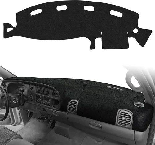 Vista 19 de CARTIST Cubierta negra para salpicadero para Toyota Solara 2004-2008, antideslizante, antirreflejo, protección UV, tapete interior de primera calidad