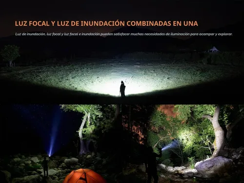 Vista 4 de CP50R - Linterna recargable de 5500 lúmenes, proyector y reflector de 5500 lúmenes, LED multicolor, temperatura de color ajustable, haz de 492