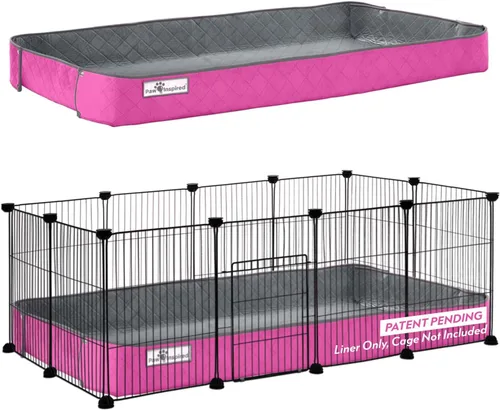 Vista 14 de Paw Inspired Critter Box Funda Lavable para Jaula, Ropa de Cama de Forro Polar Reversible con Lados Elevados para Hurones, Conejos, Ratas