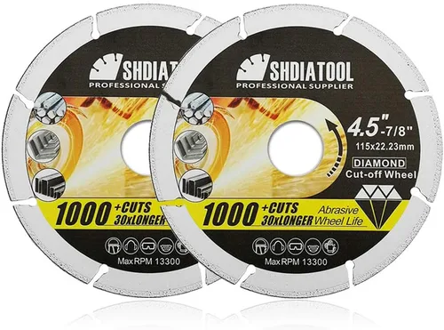 Vista 11 de SHDIATOOL Disco de corte de metal de diamante de 4 pulgadas para tubo de acero Ángulo de barras de refuerzo de hierro Hoja de rueda de corte soldada