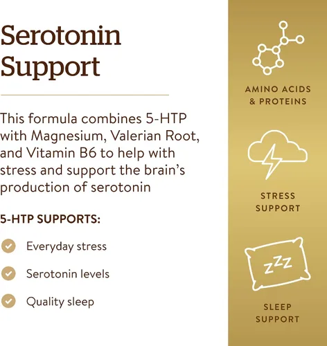 Vista 4 de Solgar 5-HTP 100 mg, 90 cápsulas vegetales - Promueve la relajación - Apoyo positivo al estado de ánimo y estrés - Sin OMG, vegano, sin gluten, sin