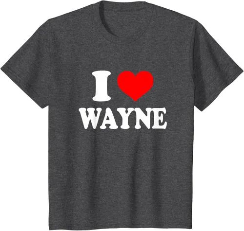 Vista 25 de Wayne - Camiseta I Heart Wayne - I Love Wayne, Negro, S