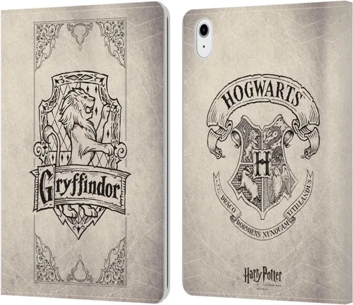 Vista 9 de Head Case Designs Funda de piel con licencia oficial de Harry Potter Gryffindor Parchment Sorcerer's Stone I, tipo cartera compatible con Apple iPad