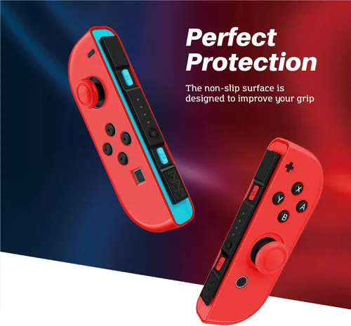 Vista 2 de TNP Joycon - Funda para Nintendo Switch - Funda de silicona Joy Con para Nintendo Switch y Switch OLED - Funda protectora para controlador