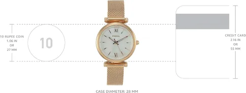 Vista 5 de Fossil Carlie Mini Reloj casual de cuarzo de acero inoxidable para mujer