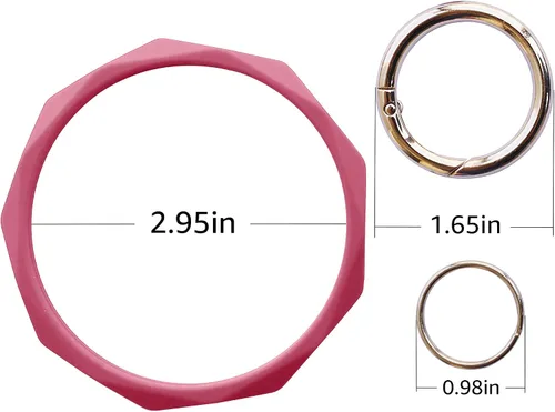 Vista 46 de Llavero pulsera de silicona para mujeres y niñas en forma de diamante