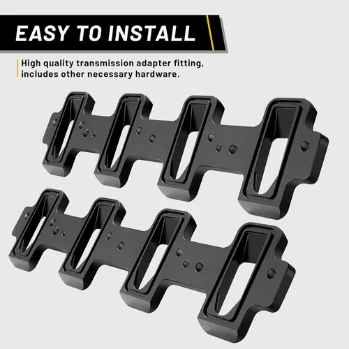 Vista 4 de LS1 Placas adaptadoras de colector de admisión rectangular para culata de puerto catedral a LS3 LSA ZL1 CTS-V (negro)