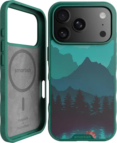 Vista 85 de Smartish iPhone 11 Pro Max Slim MagSafe, Gripmunk, agarre magnético delgado Asunto de corbata negra (MagSafe)