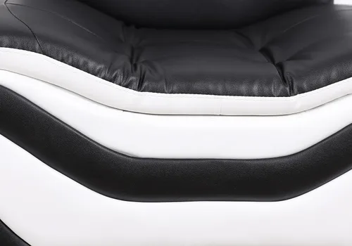 Vista 11 de Beverly Fine Furniture Juego de sofá moderno Aldo de 3 piezas, negro/blanco