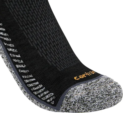 Vista 5 de Carhartt Calcetines Crew de peso medio SC4223M Force® para hombre, paquete de 3 Negro