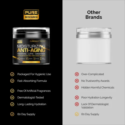 Vista 6 de Crema hidratante facial para hombre, crema antienvejecimiento para hombres, colágeno, retinol y ácido hialurónico, día y noche, cuidado de la piel