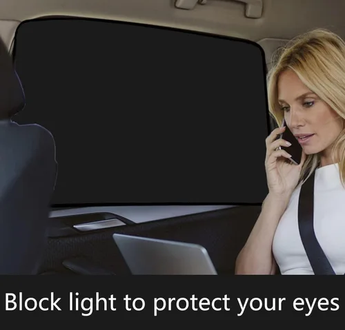 Vista 5 de Cortinas parasol para ventanilla lateral de automóvil, cortinas de privacidad; bloquean la luz al 100% para amamantar, tomar una siesta, cambiarse