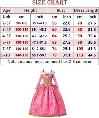 Vista 6 de TYHTYM Disfraces de princesa para niñas pequeñas, cosplay, Halloween, Navidad, fiesta, 2-11T