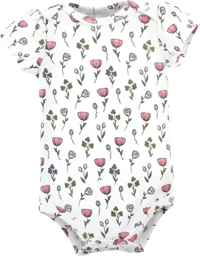 Vista 173 de Hudson Baby baby-girls Cotton Bodysuits 3-pack