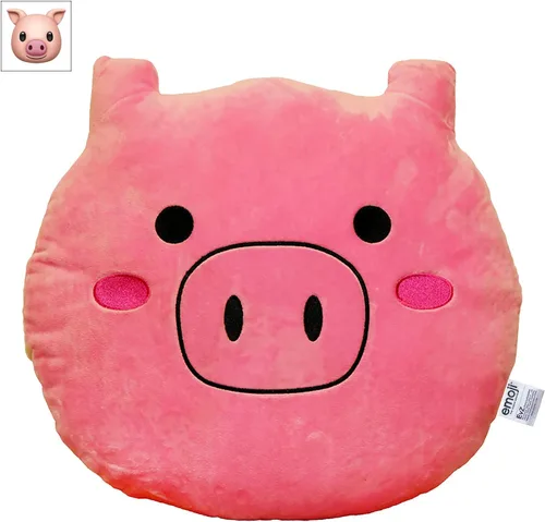 Vista 22 de Emoji Cara de Alienígena Cojín de Emoticón Relleno de Felpa Suave Almohada, Certificado Oficial, EvZ 31cm Gris