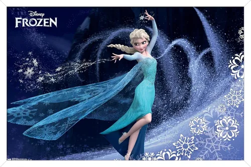 Vista 12 de Trends International Disney Frozen - Póster de pared de Elsa, 22.4 pulgadas de largo x 14.7 pulgadas, versión enmarcada en madera de granero