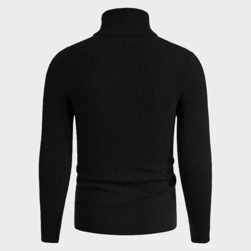Vista 3 de GAGELE Suéter de punto casual acanalado ajustado para hombre