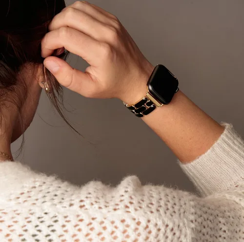 Vista 4 de Pulsera de moda Anne Klein para Apple Watch, segura, ajustable, correa de repuesto para Apple Watch, se adapta a la mayoría de muñecas