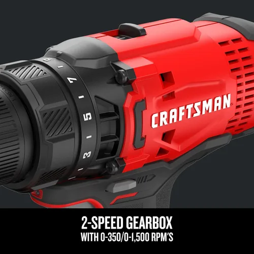 Vista 5 de CRAFTSMAN V20 - Juego de taladro/destornillador inalámbrico (CMCD700C1)