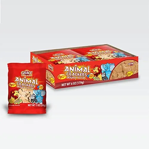 Vista 2 de Grace Animal Crackers Original 1 oz (6 galletas) - Galletas de Animales (paquete de 1)