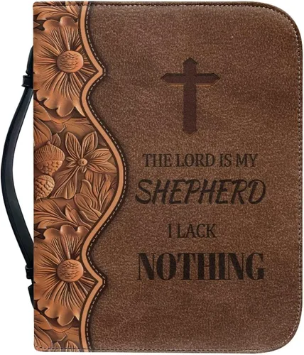 Vista 14 de Cubierta de la Biblia de diseño personalizado Funda de libro con cremallera de cuero PU Funda de transporte de Biblia multifunción Regalo