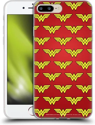 Vista 80 de Head Case Designs Funda de gel suave con licencia oficial de Wonder Woman DC Comics Classic Logos compatible con Apple iPhone 7 Plus/iPhone 8 Plus