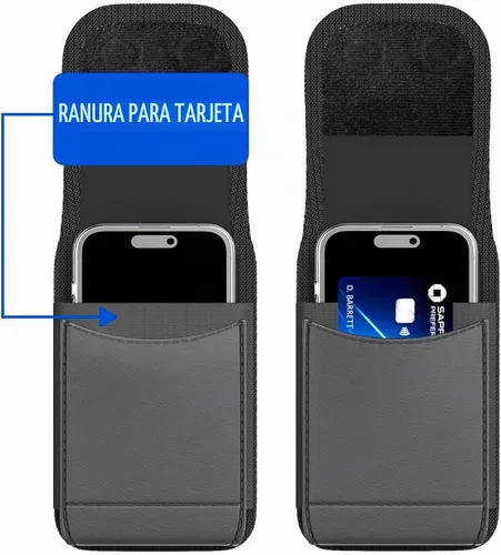 Vista 2 de Stronden Funda de cierre magnético para Samsung Galaxy S26, S25, S24, S23, S22, S21, S20, S10, S9, A10e, A01 – Funda de cuero para cinturón