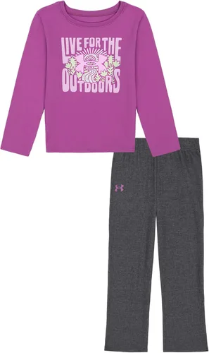Vista 44 de Under Armour baby-girls Ua Terrazzo Leopard Heart SetShort Set