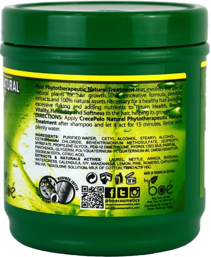 Vista 2 de Boe Crece Pelo Tratamiento Tarro, 8.46 oz/240g