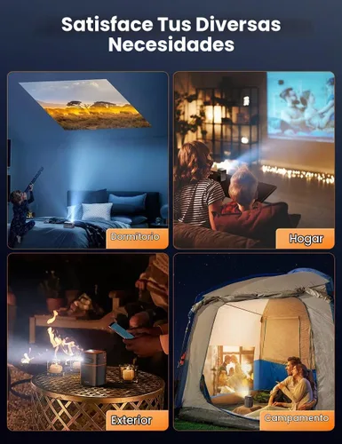Vista 10 de Mini Proyector con WiFi 5G, Proyector Pequeño HD de 1080P de Corta Distancia con Trípode, Proyector Exterior para Teléfono, Proyector Portátil