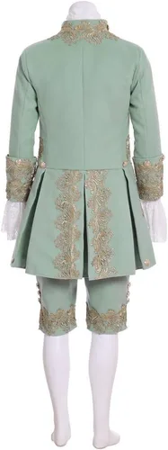 Vista 5 de Disfraz victoriano para hombre, disfraz rococó, chaqueta, chaleco de príncipe cosplay de Halloween