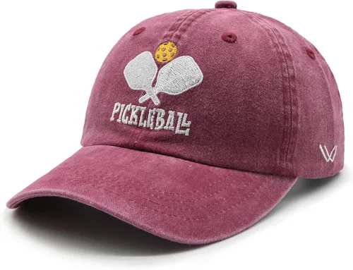 Vista 2 de Waldeal Gorra de béisbol de pickleball para hombres y mujeres, ajustable, lavada, estilo vintage